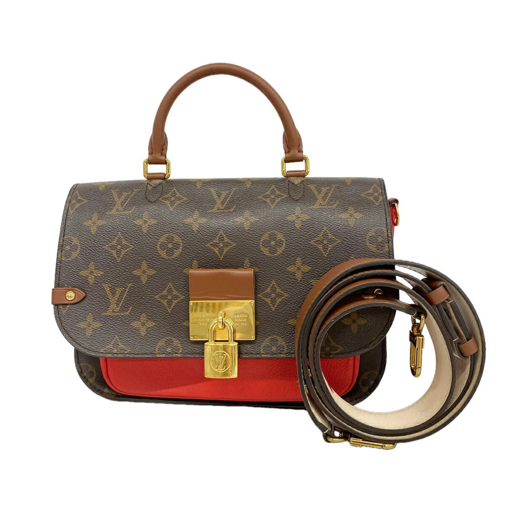 Louis Vuitton Monogram Vaugirard PM Handbag M44548 Brown Coquelicot 2-way bag...